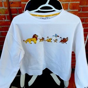 Lion king cropped crew neck